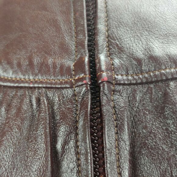 VTG Pace Uccello Maroon Leather Jacket Women's 10 - Picture 4 of 6